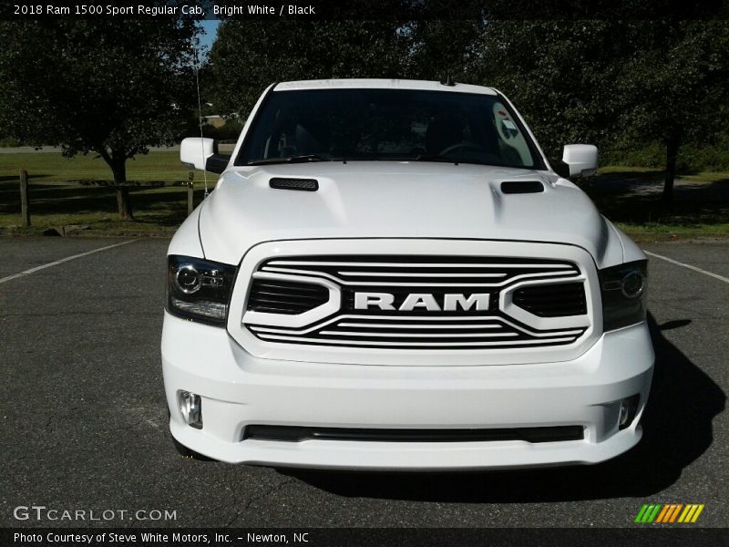 Bright White / Black 2018 Ram 1500 Sport Regular Cab