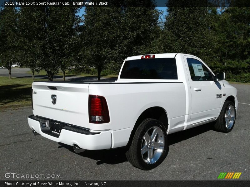 Bright White / Black 2018 Ram 1500 Sport Regular Cab