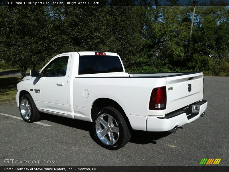 Bright White / Black 2018 Ram 1500 Sport Regular Cab
