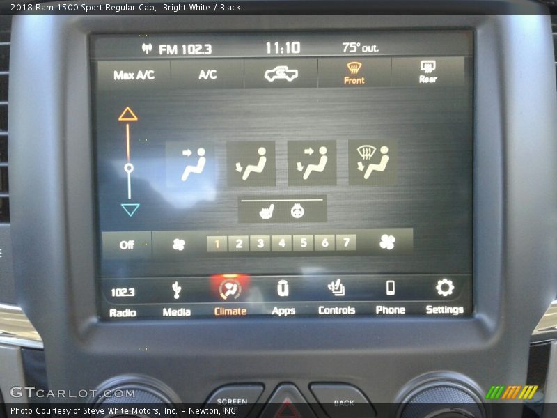 Bright White / Black 2018 Ram 1500 Sport Regular Cab