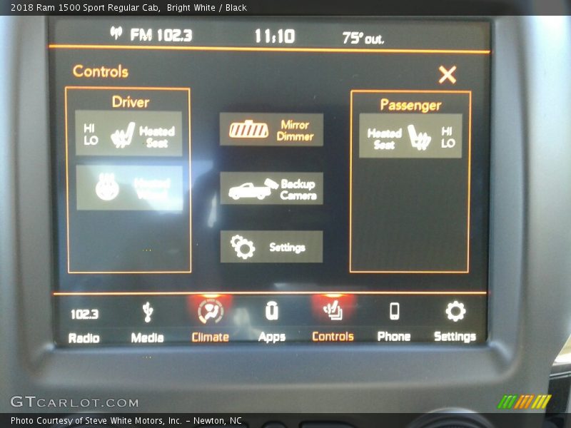 Bright White / Black 2018 Ram 1500 Sport Regular Cab