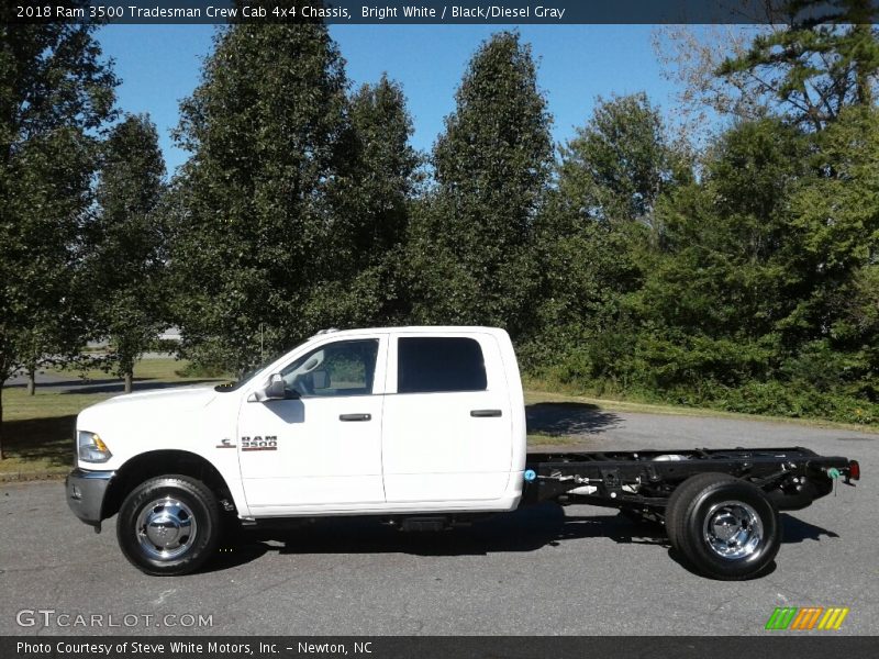 Bright White / Black/Diesel Gray 2018 Ram 3500 Tradesman Crew Cab 4x4 Chassis