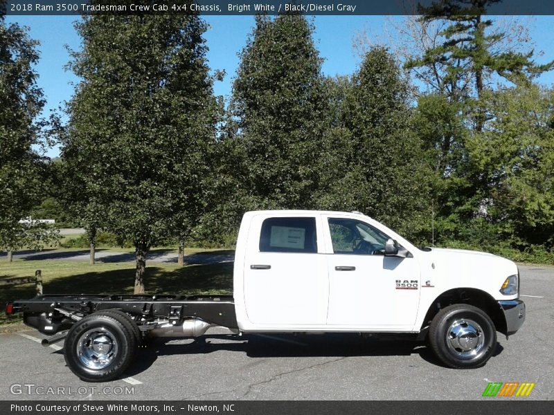 Bright White / Black/Diesel Gray 2018 Ram 3500 Tradesman Crew Cab 4x4 Chassis