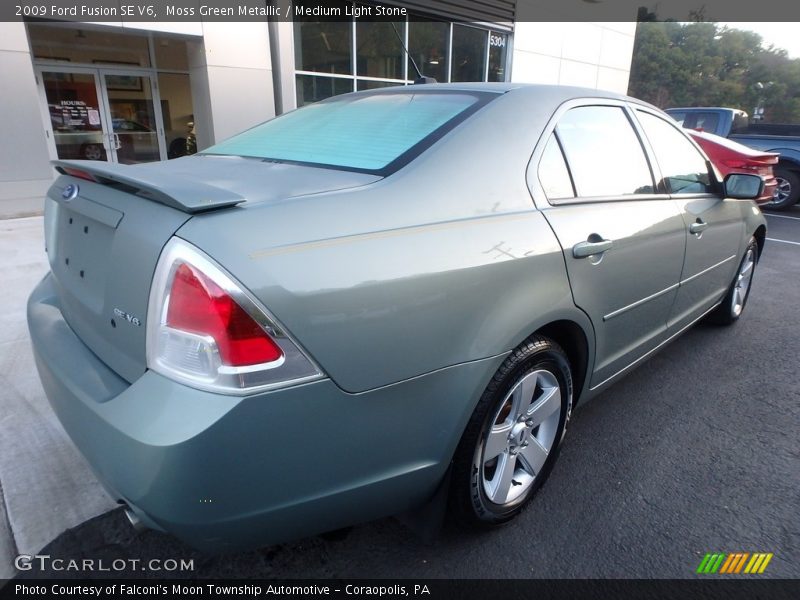 Moss Green Metallic / Medium Light Stone 2009 Ford Fusion SE V6