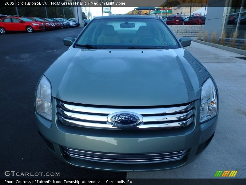 Moss Green Metallic / Medium Light Stone 2009 Ford Fusion SE V6