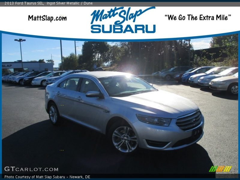 Ingot Silver Metallic / Dune 2013 Ford Taurus SEL