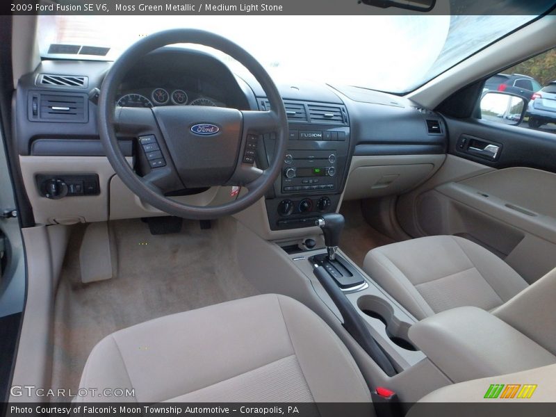 Moss Green Metallic / Medium Light Stone 2009 Ford Fusion SE V6