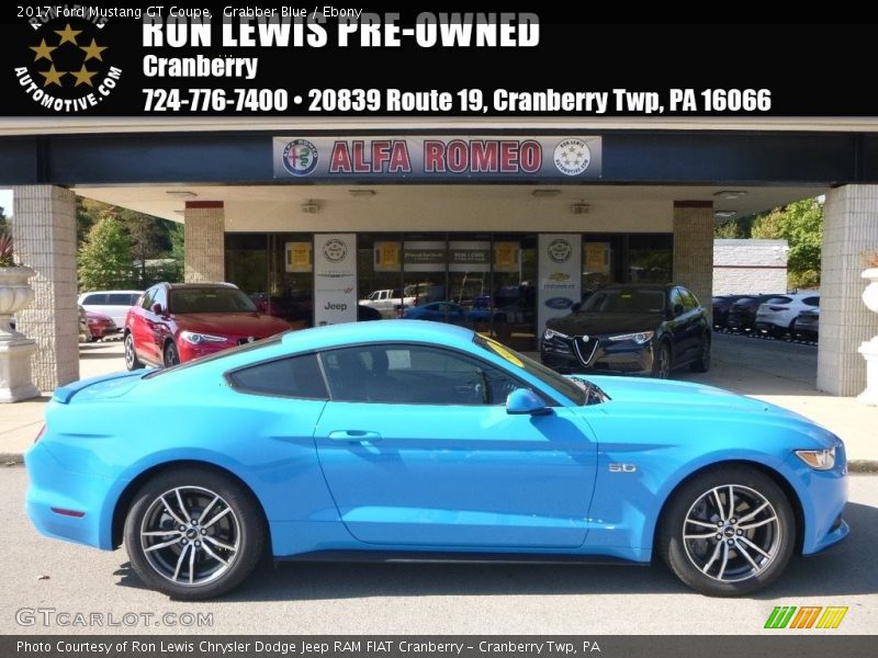 Grabber Blue / Ebony 2017 Ford Mustang GT Coupe
