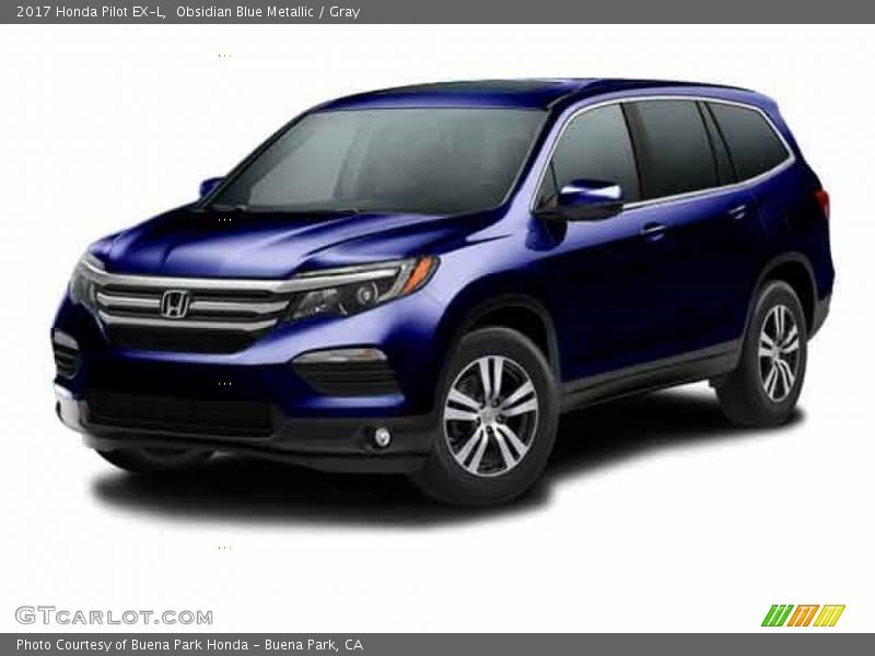 Obsidian Blue Metallic / Gray 2017 Honda Pilot EX-L