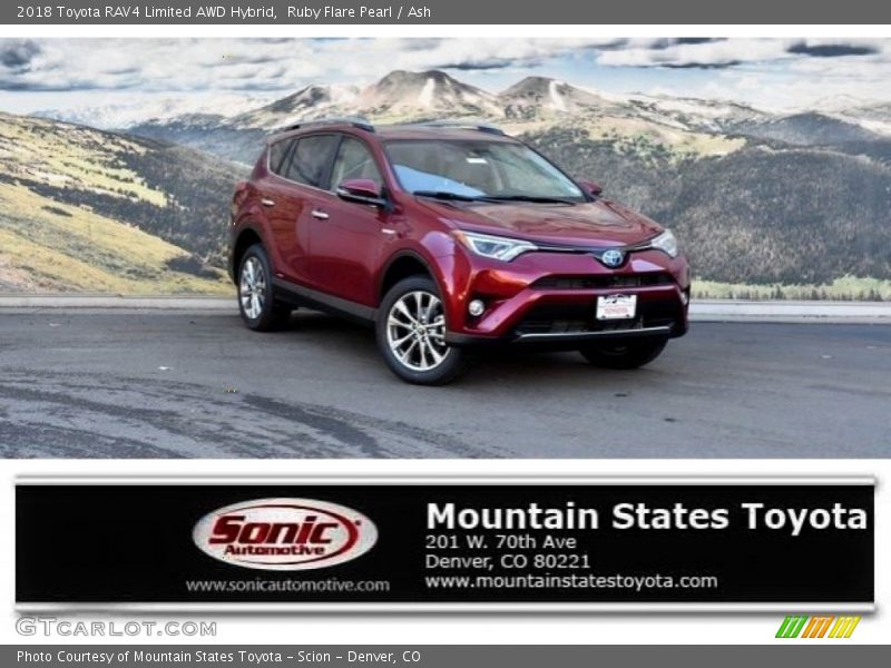 Ruby Flare Pearl / Ash 2018 Toyota RAV4 Limited AWD Hybrid