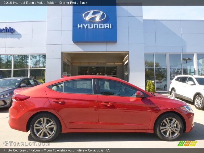 Scarlet Red / Black 2018 Hyundai Elantra Value Edition