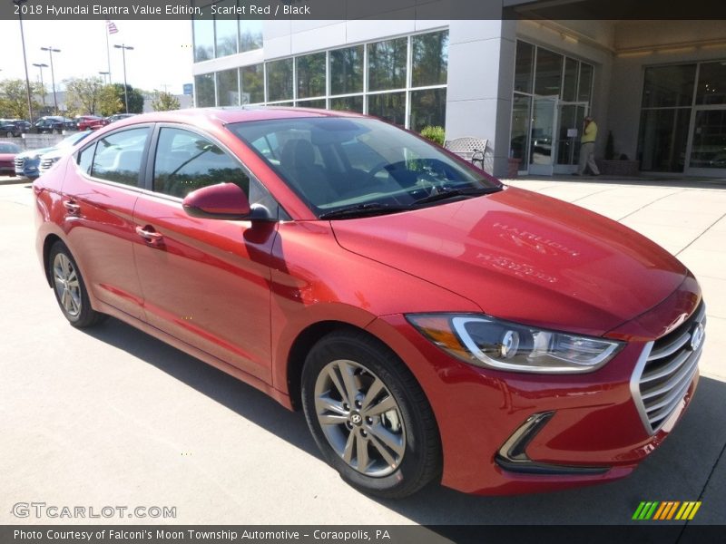 Scarlet Red / Black 2018 Hyundai Elantra Value Edition