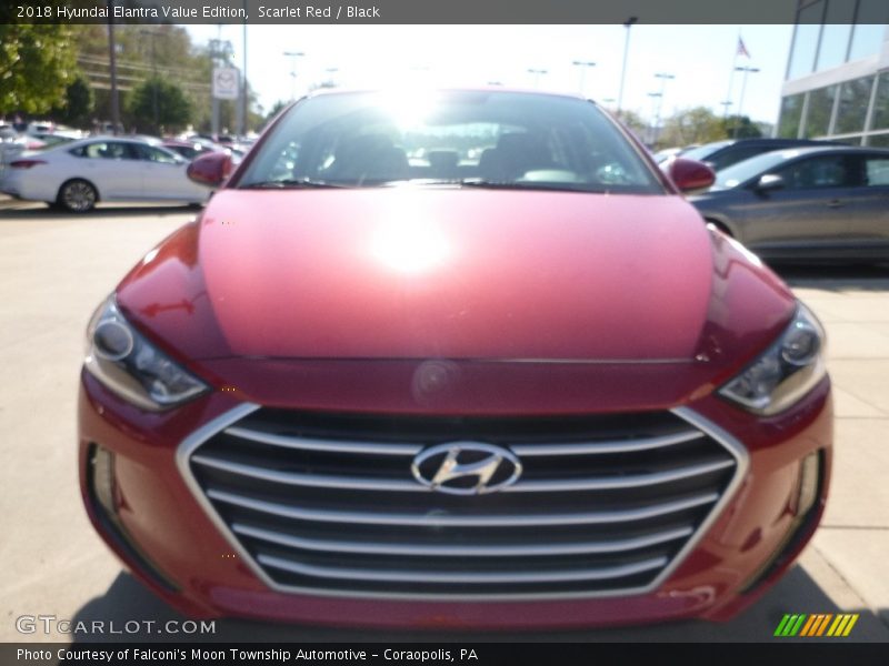 Scarlet Red / Black 2018 Hyundai Elantra Value Edition