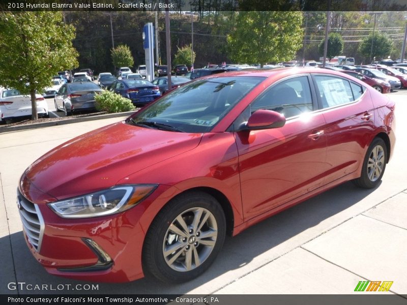 Scarlet Red / Black 2018 Hyundai Elantra Value Edition