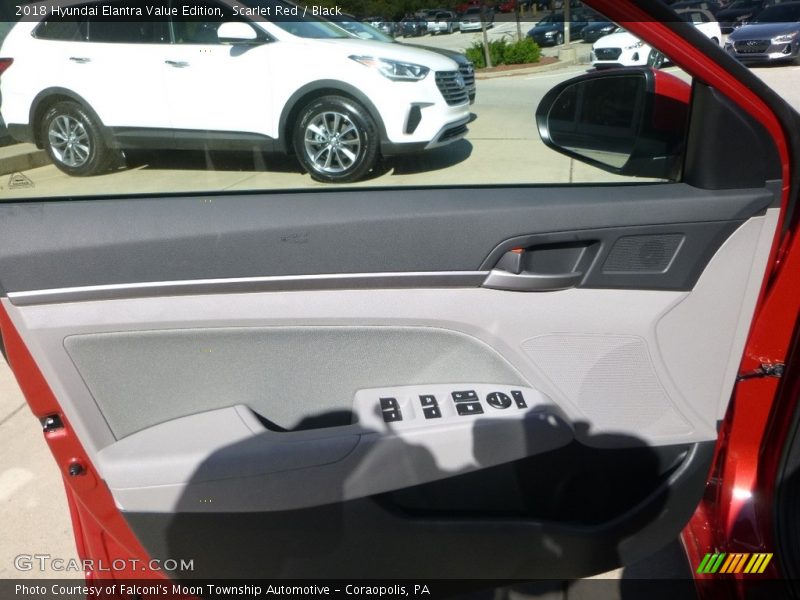 Scarlet Red / Black 2018 Hyundai Elantra Value Edition