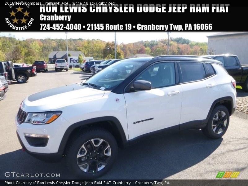 White / Black/Ruby Red 2018 Jeep Compass Trailhawk 4x4