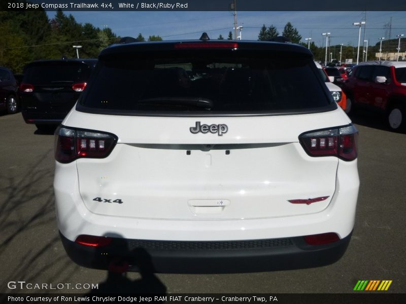 White / Black/Ruby Red 2018 Jeep Compass Trailhawk 4x4