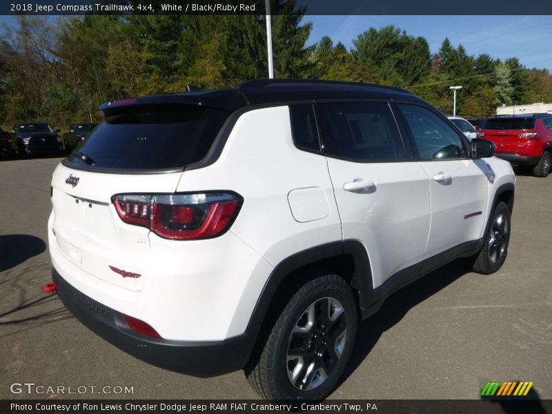 White / Black/Ruby Red 2018 Jeep Compass Trailhawk 4x4