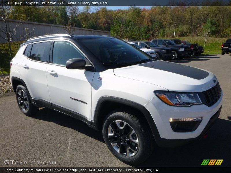 White / Black/Ruby Red 2018 Jeep Compass Trailhawk 4x4