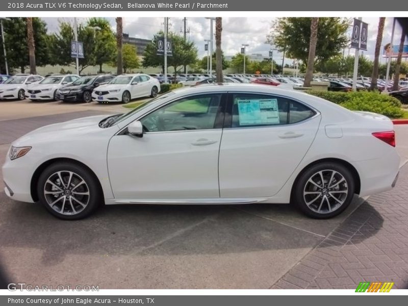 Bellanova White Pearl / Parchment 2018 Acura TLX V6 Technology Sedan