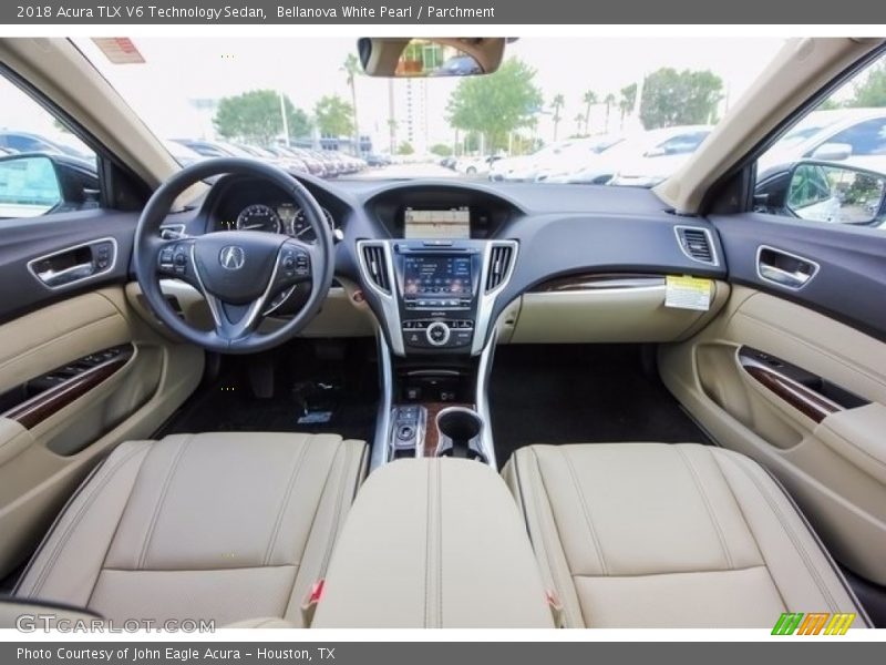 Bellanova White Pearl / Parchment 2018 Acura TLX V6 Technology Sedan