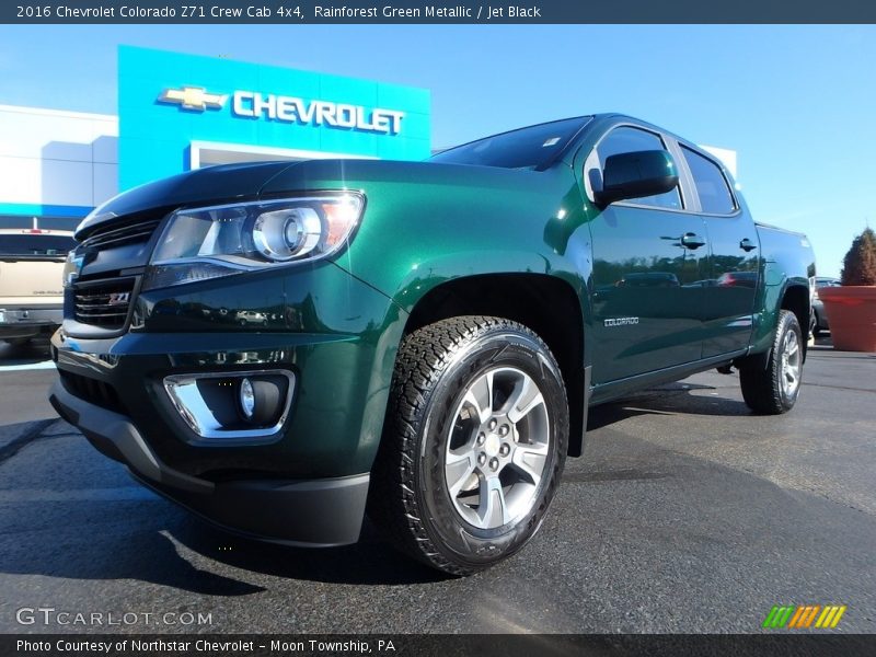 Rainforest Green Metallic / Jet Black 2016 Chevrolet Colorado Z71 Crew Cab 4x4