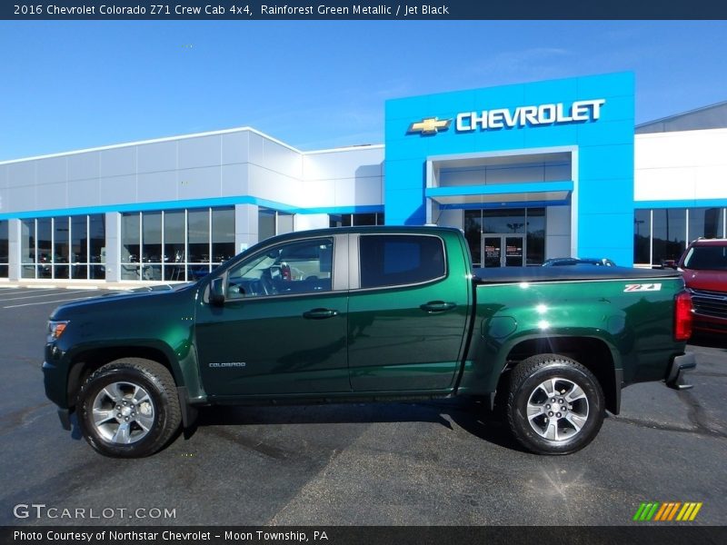 Rainforest Green Metallic / Jet Black 2016 Chevrolet Colorado Z71 Crew Cab 4x4