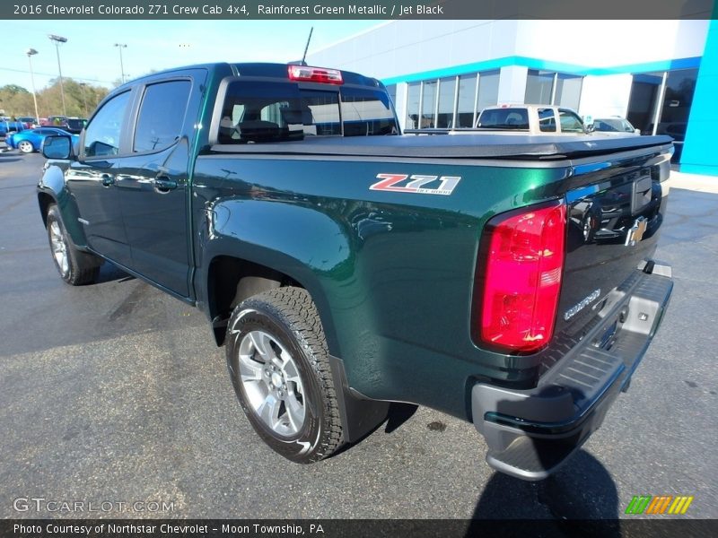 Rainforest Green Metallic / Jet Black 2016 Chevrolet Colorado Z71 Crew Cab 4x4