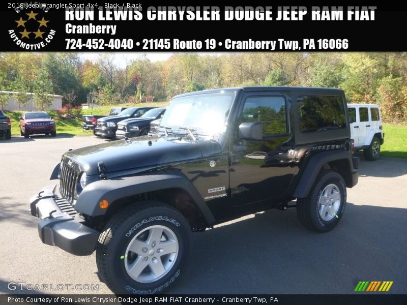 Black / Black 2018 Jeep Wrangler Sport 4x4