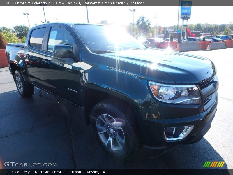 Rainforest Green Metallic / Jet Black 2016 Chevrolet Colorado Z71 Crew Cab 4x4