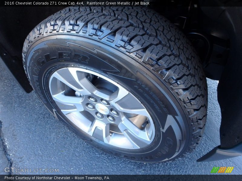 Rainforest Green Metallic / Jet Black 2016 Chevrolet Colorado Z71 Crew Cab 4x4