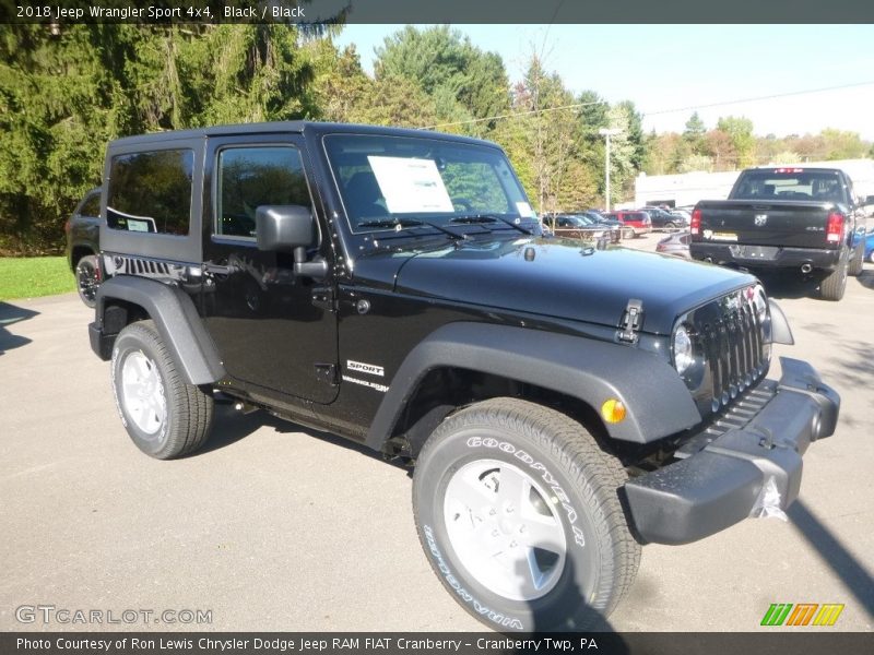 Black / Black 2018 Jeep Wrangler Sport 4x4
