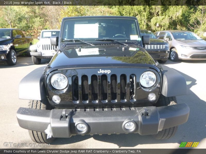 Black / Black 2018 Jeep Wrangler Sport 4x4