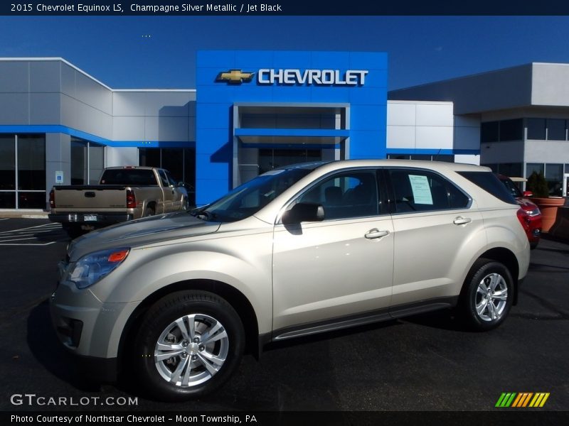Champagne Silver Metallic / Jet Black 2015 Chevrolet Equinox LS