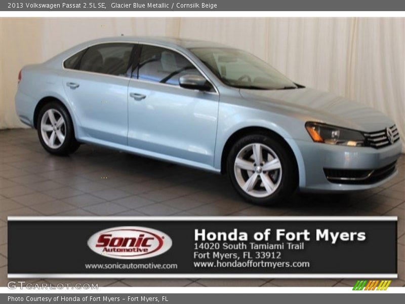 Glacier Blue Metallic / Cornsilk Beige 2013 Volkswagen Passat 2.5L SE