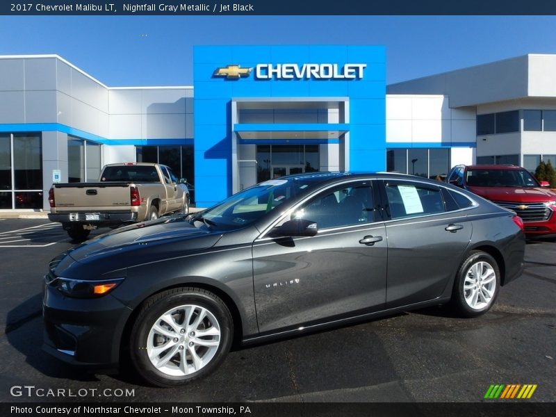 Nightfall Gray Metallic / Jet Black 2017 Chevrolet Malibu LT