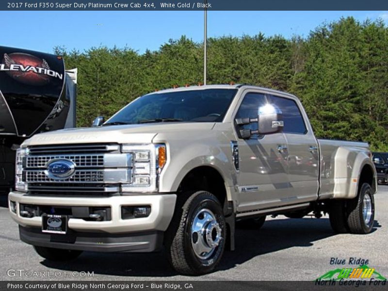 White Gold / Black 2017 Ford F350 Super Duty Platinum Crew Cab 4x4