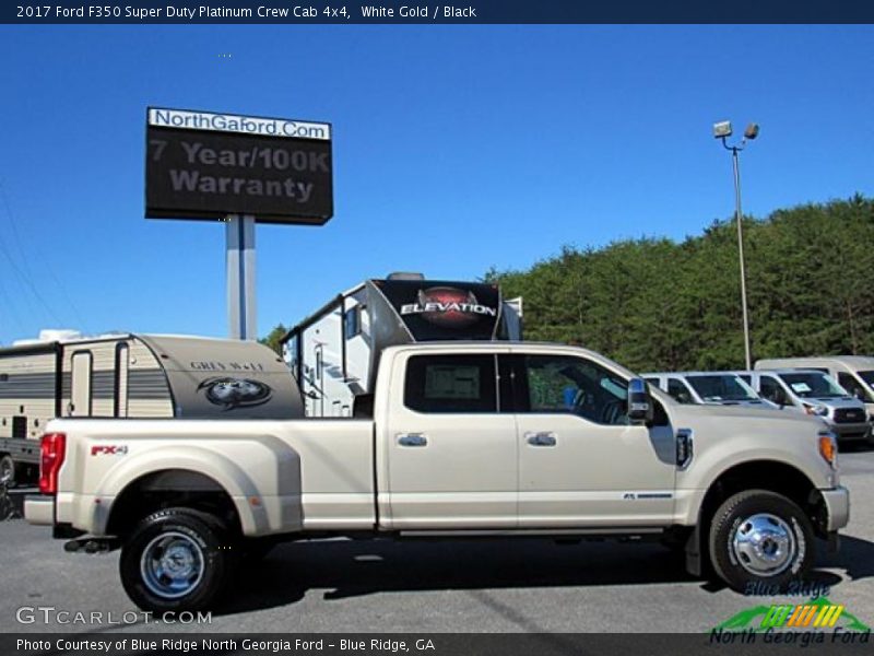 White Gold / Black 2017 Ford F350 Super Duty Platinum Crew Cab 4x4