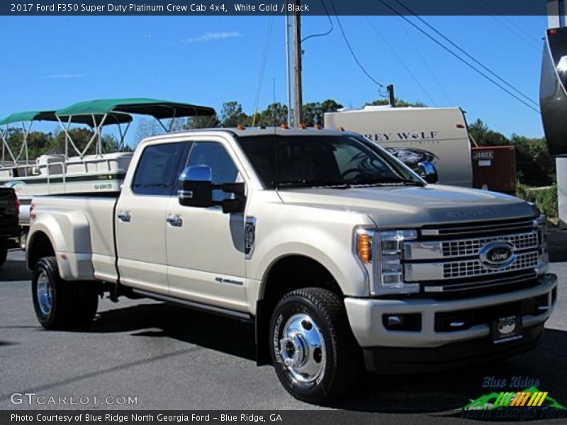 White Gold / Black 2017 Ford F350 Super Duty Platinum Crew Cab 4x4
