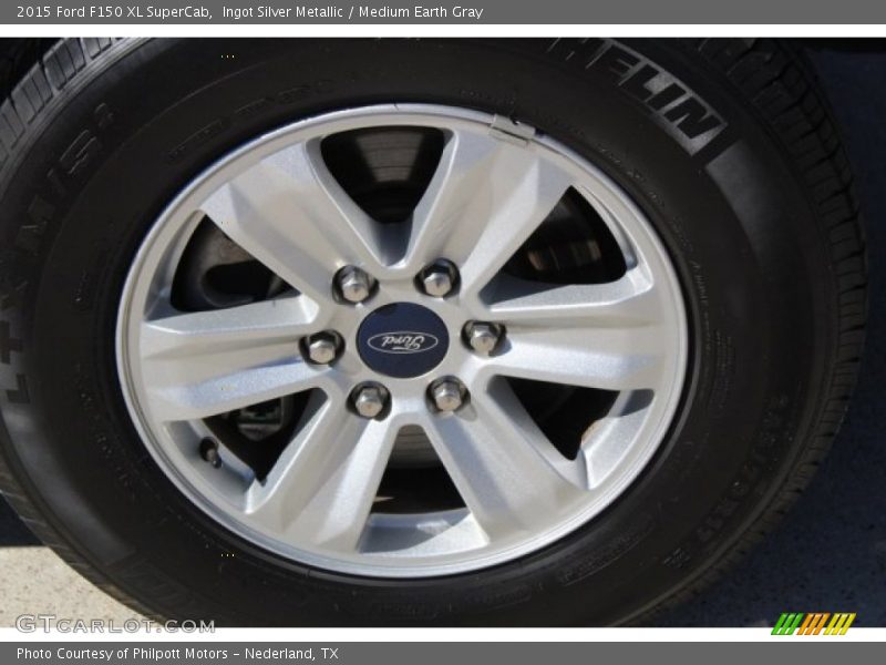 Ingot Silver Metallic / Medium Earth Gray 2015 Ford F150 XL SuperCab