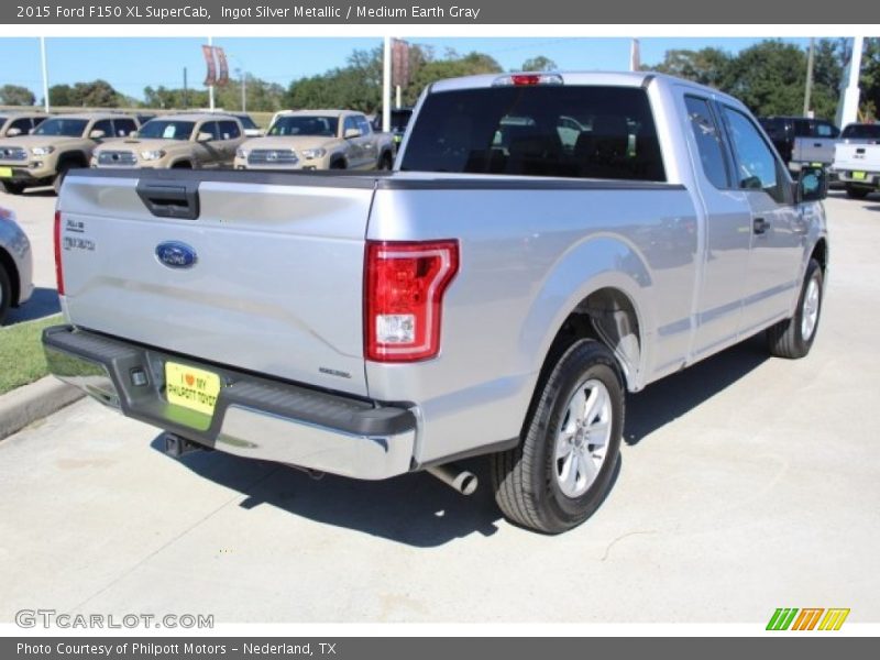 Ingot Silver Metallic / Medium Earth Gray 2015 Ford F150 XL SuperCab