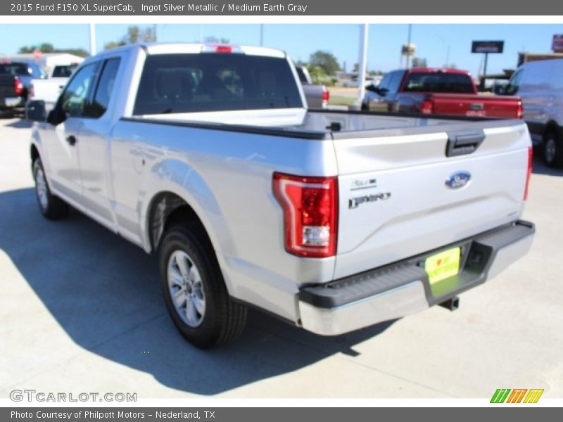 Ingot Silver Metallic / Medium Earth Gray 2015 Ford F150 XL SuperCab