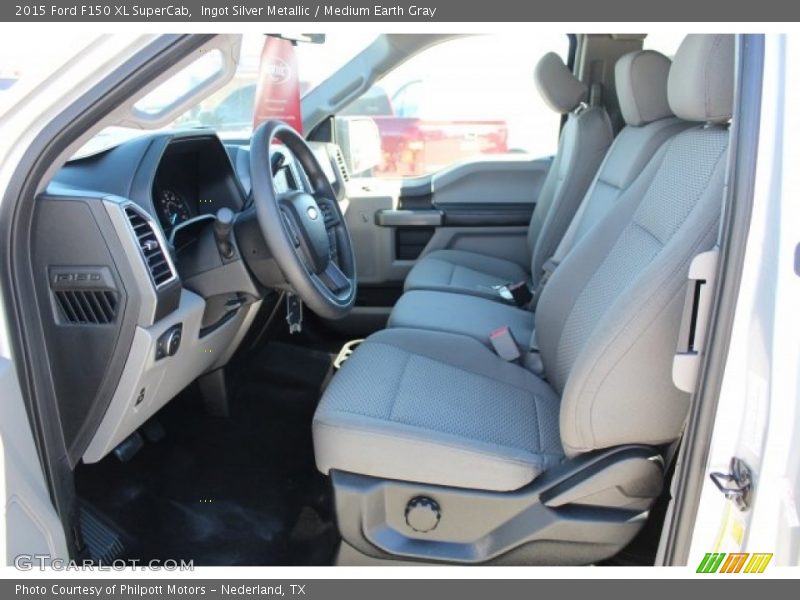 Ingot Silver Metallic / Medium Earth Gray 2015 Ford F150 XL SuperCab