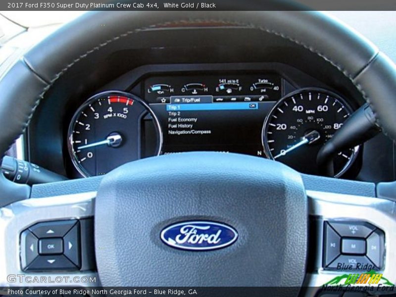 White Gold / Black 2017 Ford F350 Super Duty Platinum Crew Cab 4x4