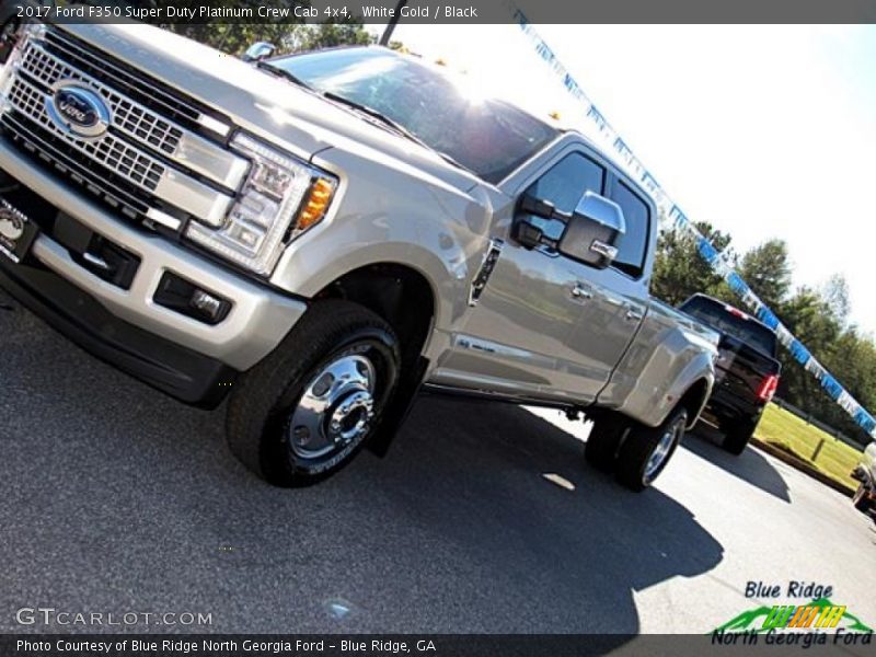 White Gold / Black 2017 Ford F350 Super Duty Platinum Crew Cab 4x4
