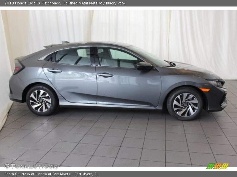 Polished Metal Metallic / Black/Ivory 2018 Honda Civic LX Hatchback