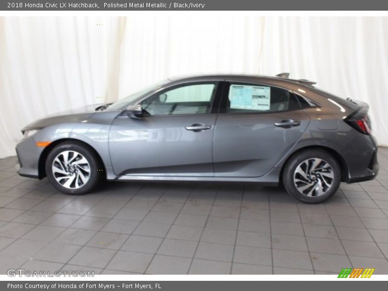 Polished Metal Metallic / Black/Ivory 2018 Honda Civic LX Hatchback