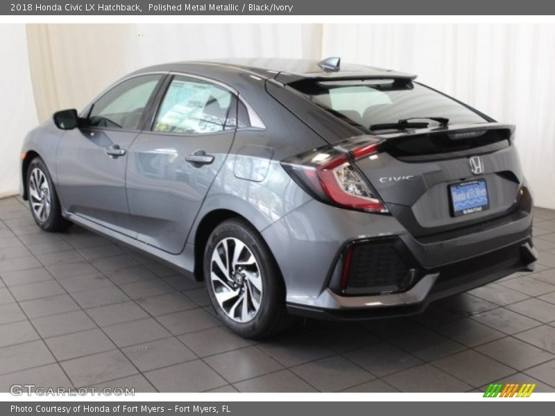 Polished Metal Metallic / Black/Ivory 2018 Honda Civic LX Hatchback