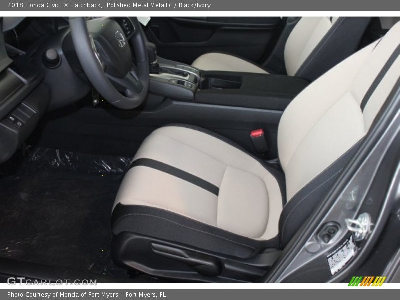 Polished Metal Metallic / Black/Ivory 2018 Honda Civic LX Hatchback