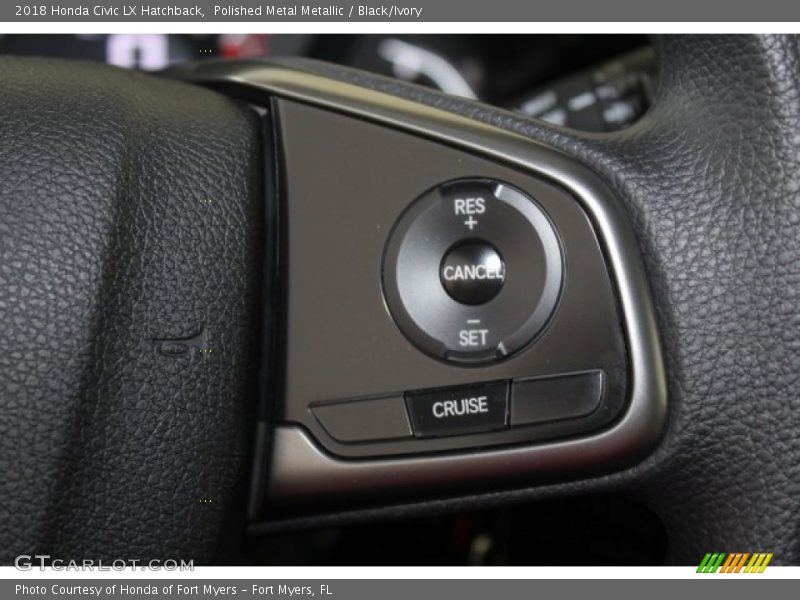 Polished Metal Metallic / Black/Ivory 2018 Honda Civic LX Hatchback